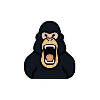 Eastern Lowland Gorilla screams icon vector