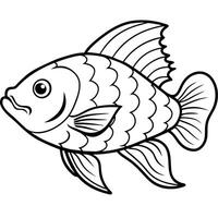Ember Tetra fish learns icon vector