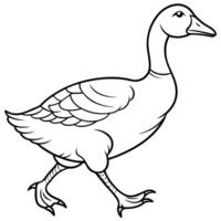 Emperor Goose runs icon vector