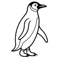 Emperor Penguin walks icon vector