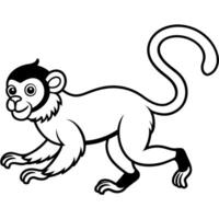 Emperor Tamarin monkey runs icon vector
