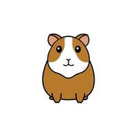 English Crested Guinea Pig goes icon vector