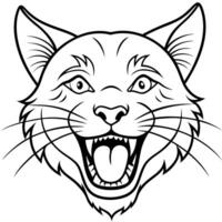 Eurasian Lynx learns icon vector