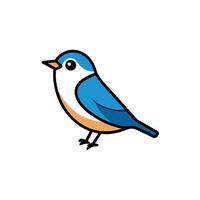 Eurasian Nuthatch bird looks icon vector