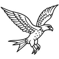 Eurasian Sparrowhawk bird dancing icon vector