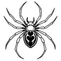 False Black Widow Spider stands icon vector