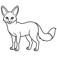 Fennec Fox stands icon vector