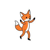 Fennec Fox dancing icon vector