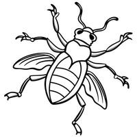 Figeater Beetle bug jumps icon vector