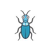 Figeater Beetle bug learns icon vector
