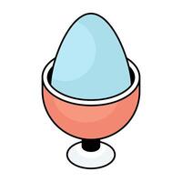 Creative design icon of boiled egg vector