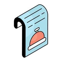 A colored design icon of menu vector