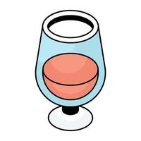 A flat design icon of juice vector