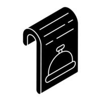 A colored design icon of menu vector