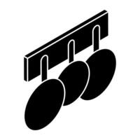 A trendy design icon of hanging utensil vector