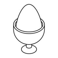 Creative design icon of boiled egg vector