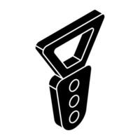 An icon design of bottle opener vector