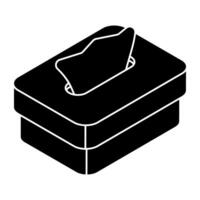 Creative design icon of tissue box vector