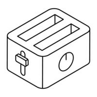 A colored design icon of toaster vector