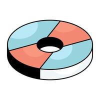 A trendy design icon of disk vector