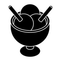 Modern design icon of ice cream bowl vector