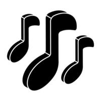 A flat design icon of music vector