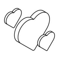 An icon design of heart vector