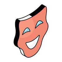 An icon design of theater mask vector