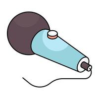 A colored design icon of mike vector