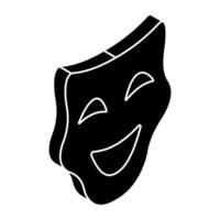 An icon design of theater mask vector