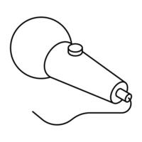 A colored design icon of mike vector
