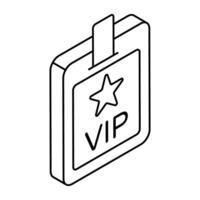 Creative design icon of vip card vector