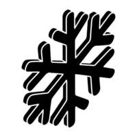 An icon design of snowflake vector