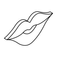 A flat design icon of lips vector