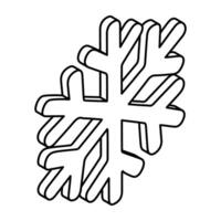 An icon design of snowflake vector