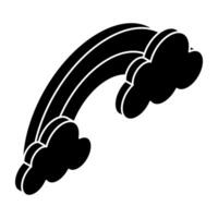 A beautiful design icon of rainbow vector