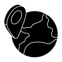 Creative design icon of global location vector