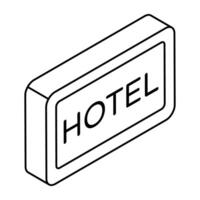 A colored design icon of hotel vector