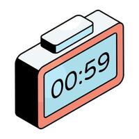 A trendy design icon of digital clock vector
