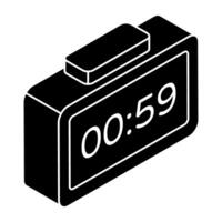 A trendy design icon of digital clock vector