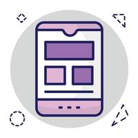 Trendy design icon of mobile design vector
