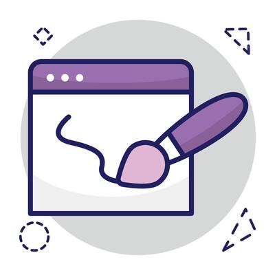 Modern design icon of web design