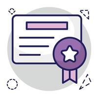 Modern design icon of certificate vector
