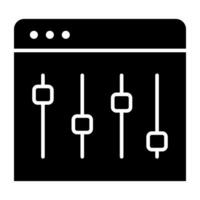 An editable design icon of online equalizer vector