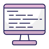 Conceptual flat design icon of source page vector