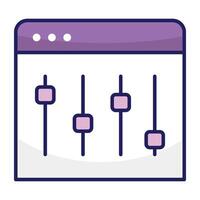 An editable design icon of online equalizer vector