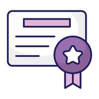 Modern design icon of certificate vector