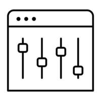 An editable design icon of online equalizer vector
