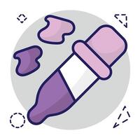 A unique design icon of dropper vector