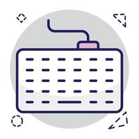 Trendy design icon of wired keyboard vector